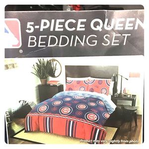 NWT Chicago Cubs Queen Bedding Set